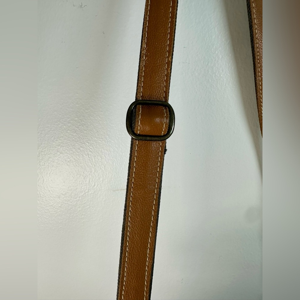 Myra Bag Brown and White Cowhide Shoulder Bag Crossbody Grey canvas western - Picture 4 of 12